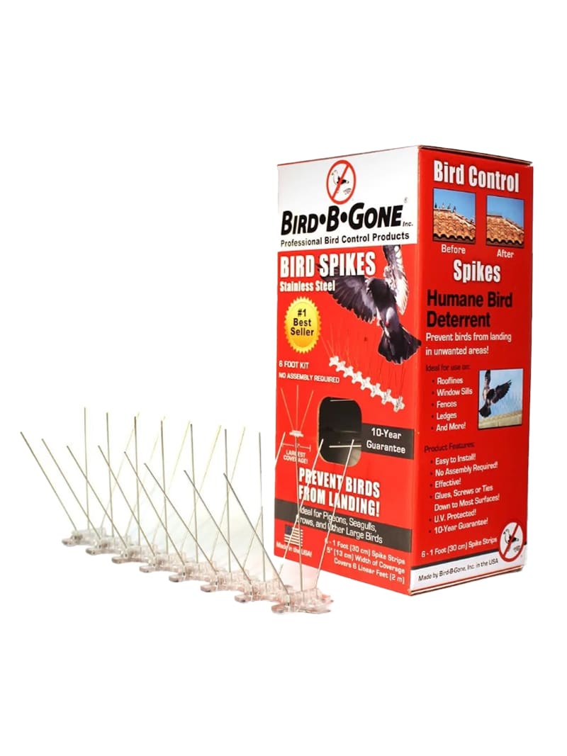 Bird-B-Gone 5″ Stainless Steel Bird Spikes (6 Ft.)